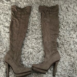 Thigh high heel boots